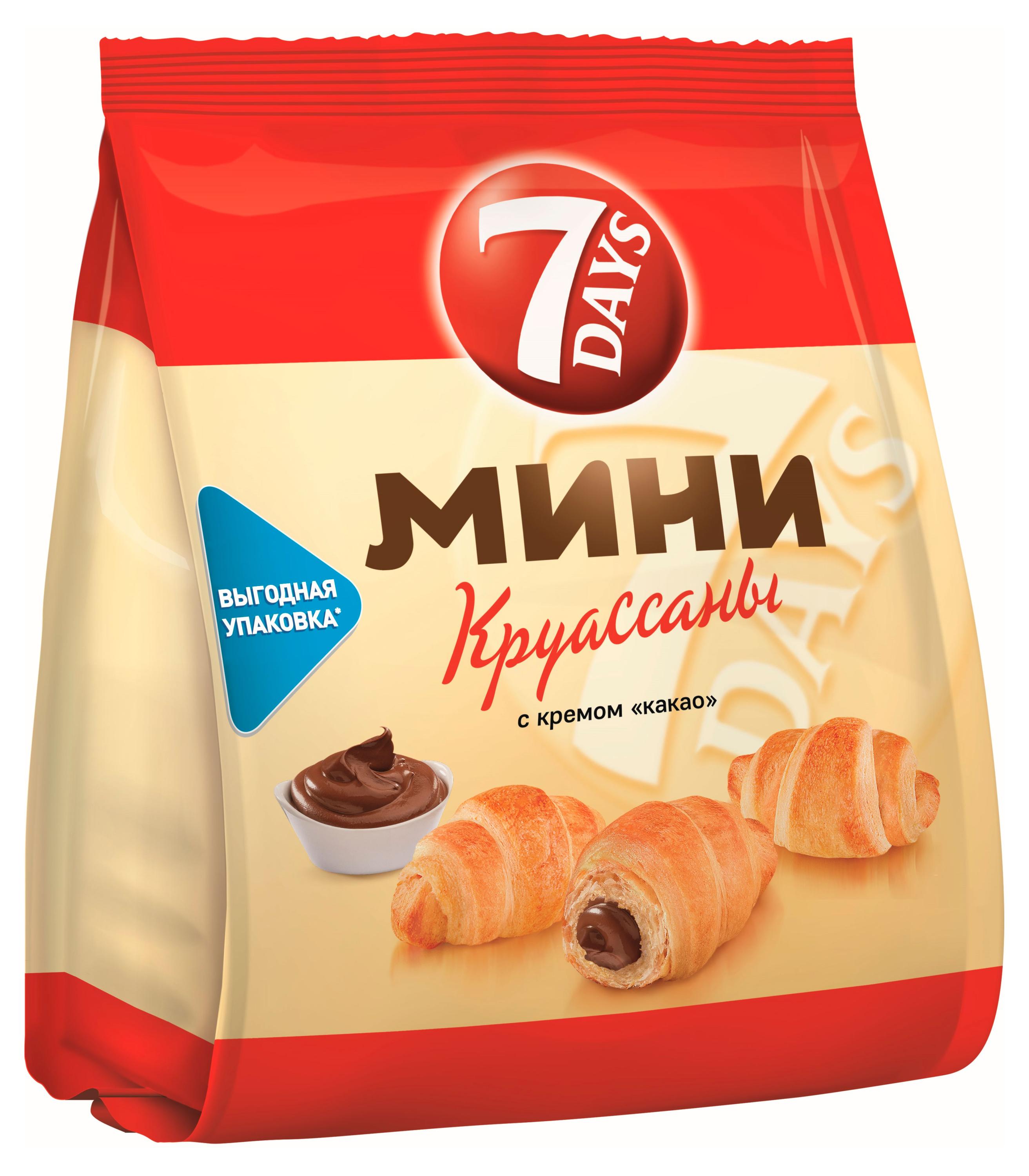

Мини-круассаны 7Days c кремом какао, 105 г