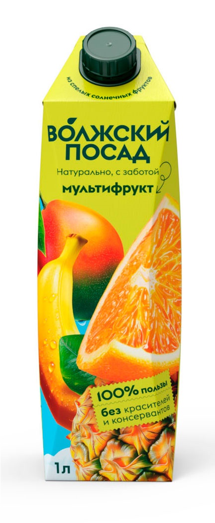 

Нектар Волжский Посад мультифрукт, 1 л