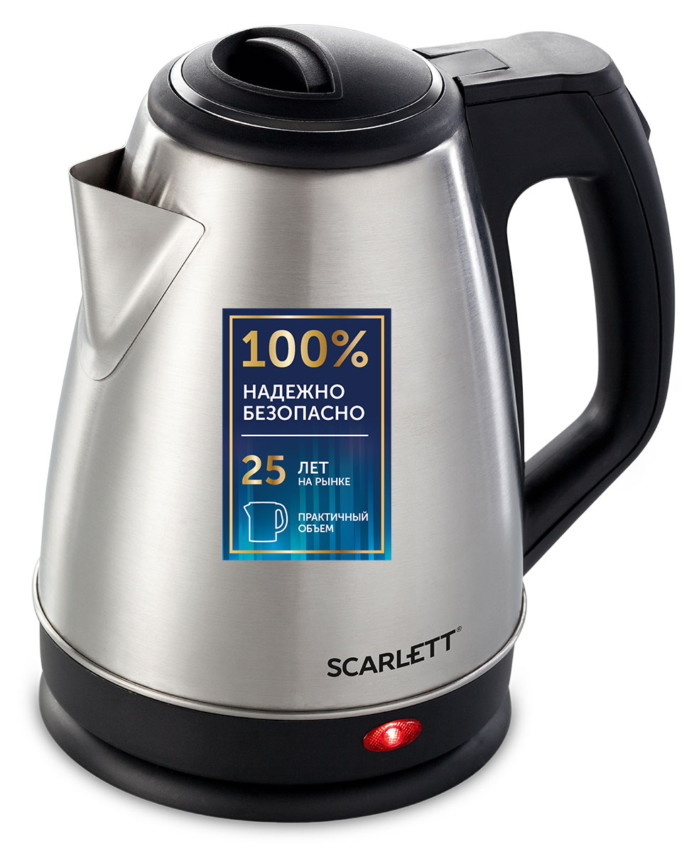 Изображение товара Электрический чайник Scarlett SC-EK21S25 1,5 л металлический