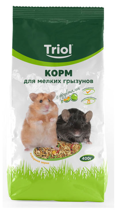 Изображение товара Корм для мелких грызунов Triol с фруктами, 400 г