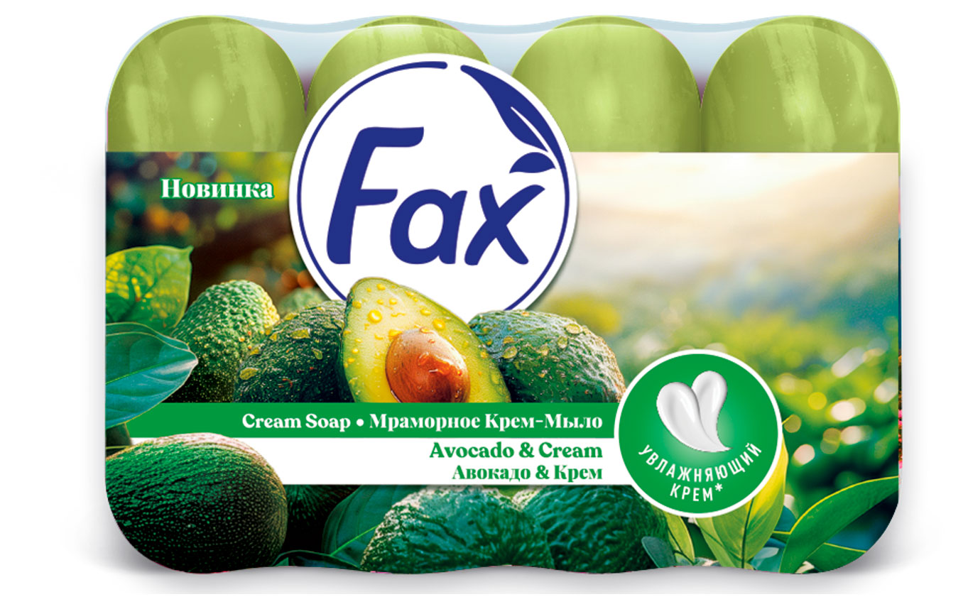

Мыло твердое Fax Авокадо крем, 4х70 г