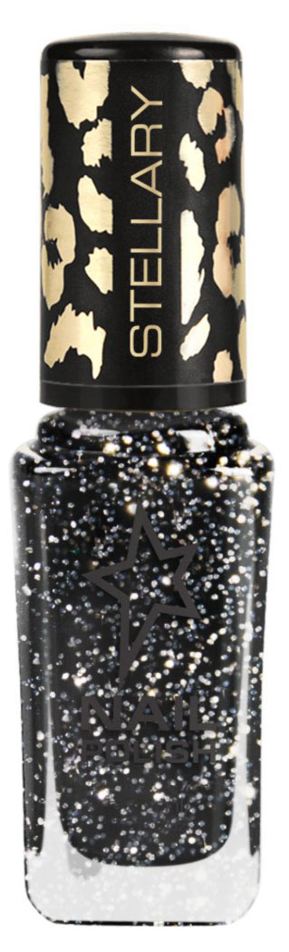 

Лак для ногтей Stellary Nail polish тон 95 черный с блестками, 8 мл