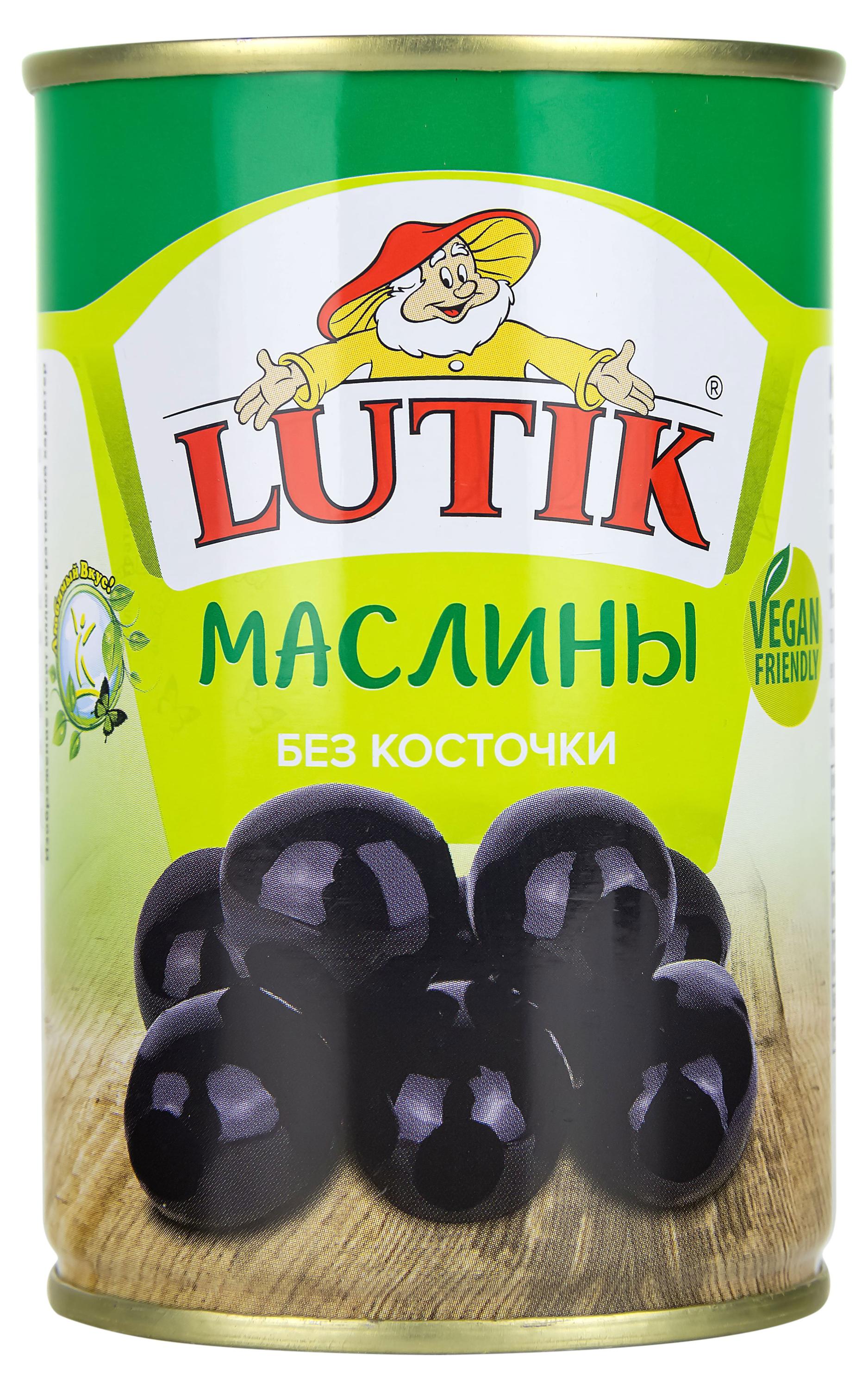 Изображение товара Маслины LUTIK без косточки 280 г в рассоле, консервированные
