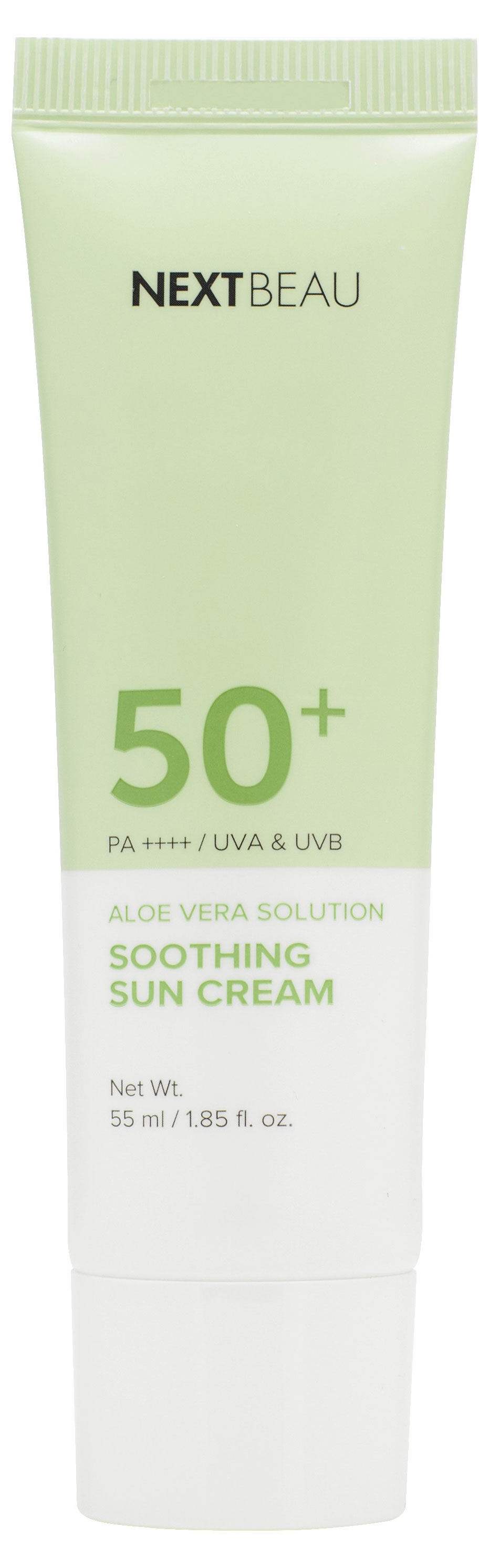 

Крем солнцезащитный для лица NEXTBEAU Успокаивающий с алоэ SPF 50+, 55 мл