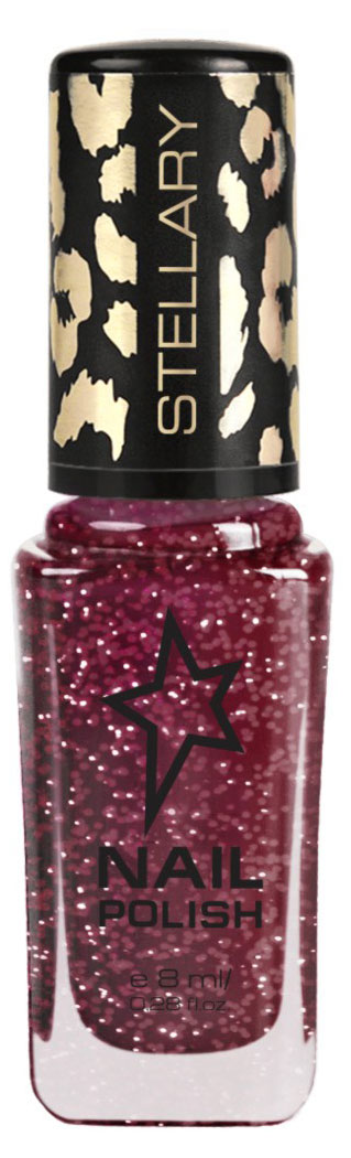 

Лак для ногтей Stellary Nail polish тон 21 темно-красный с блестками, 8 мл