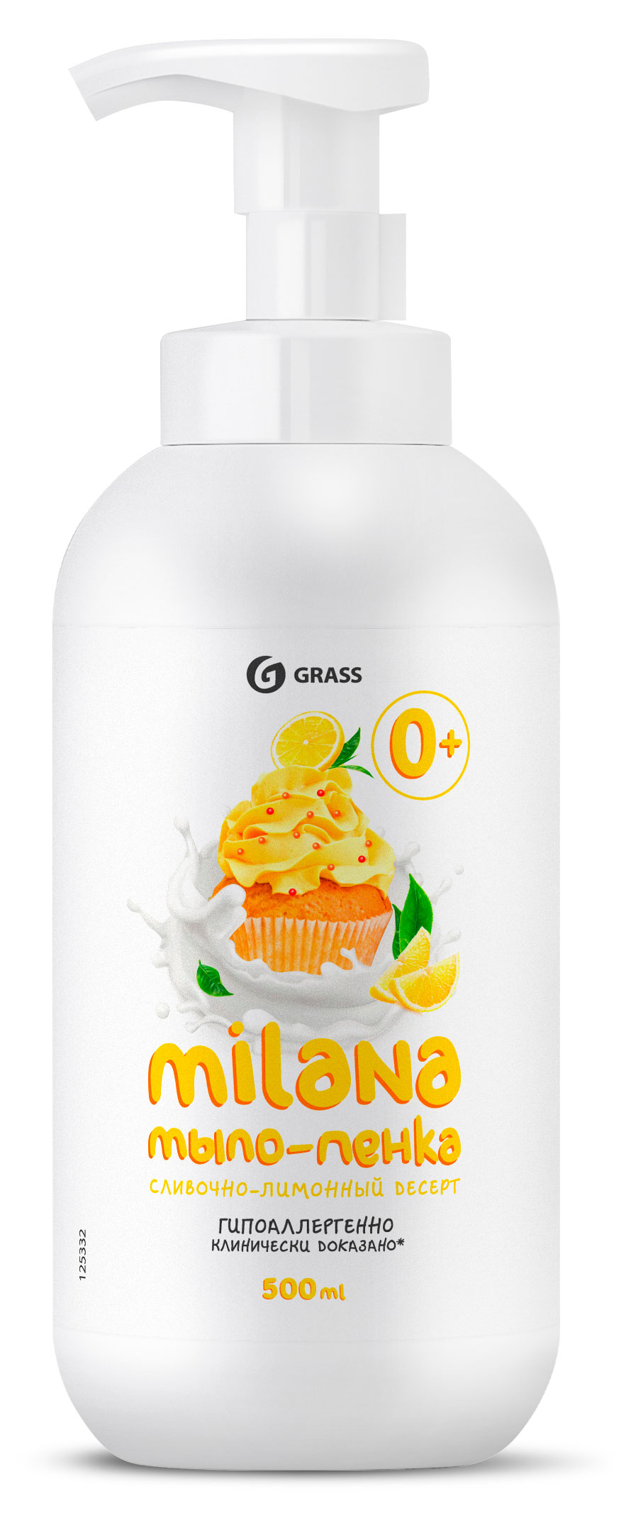 

Мыло-пенка для рук Grass Milana Сливочно-лимонный десерт, 500 мл