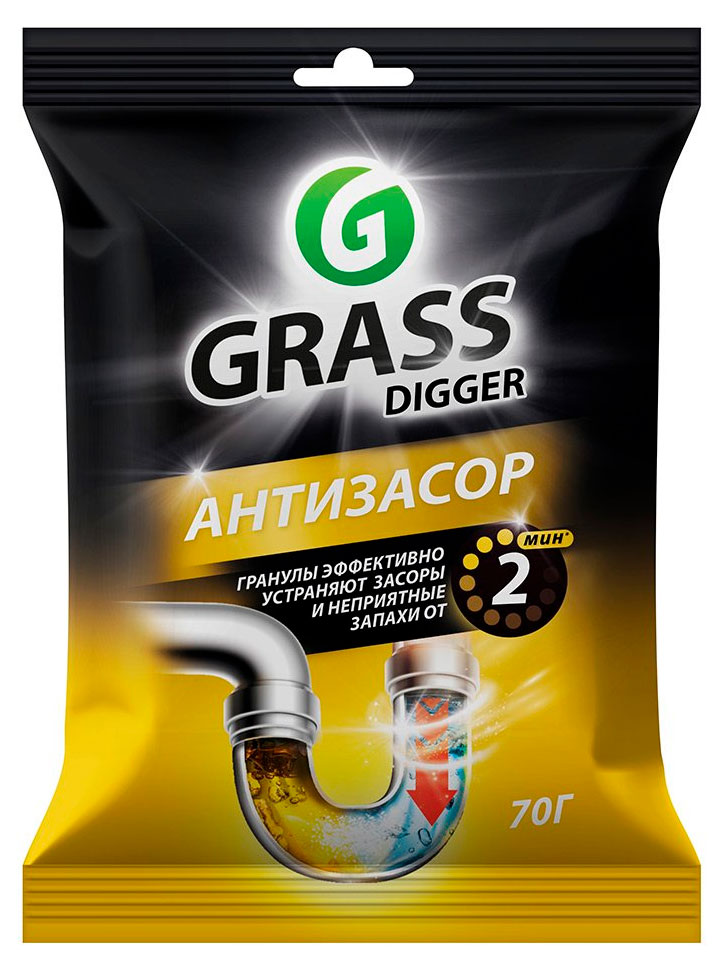 

Гранулы для прочистки труб Grass Digger Анти-засор, 70 г