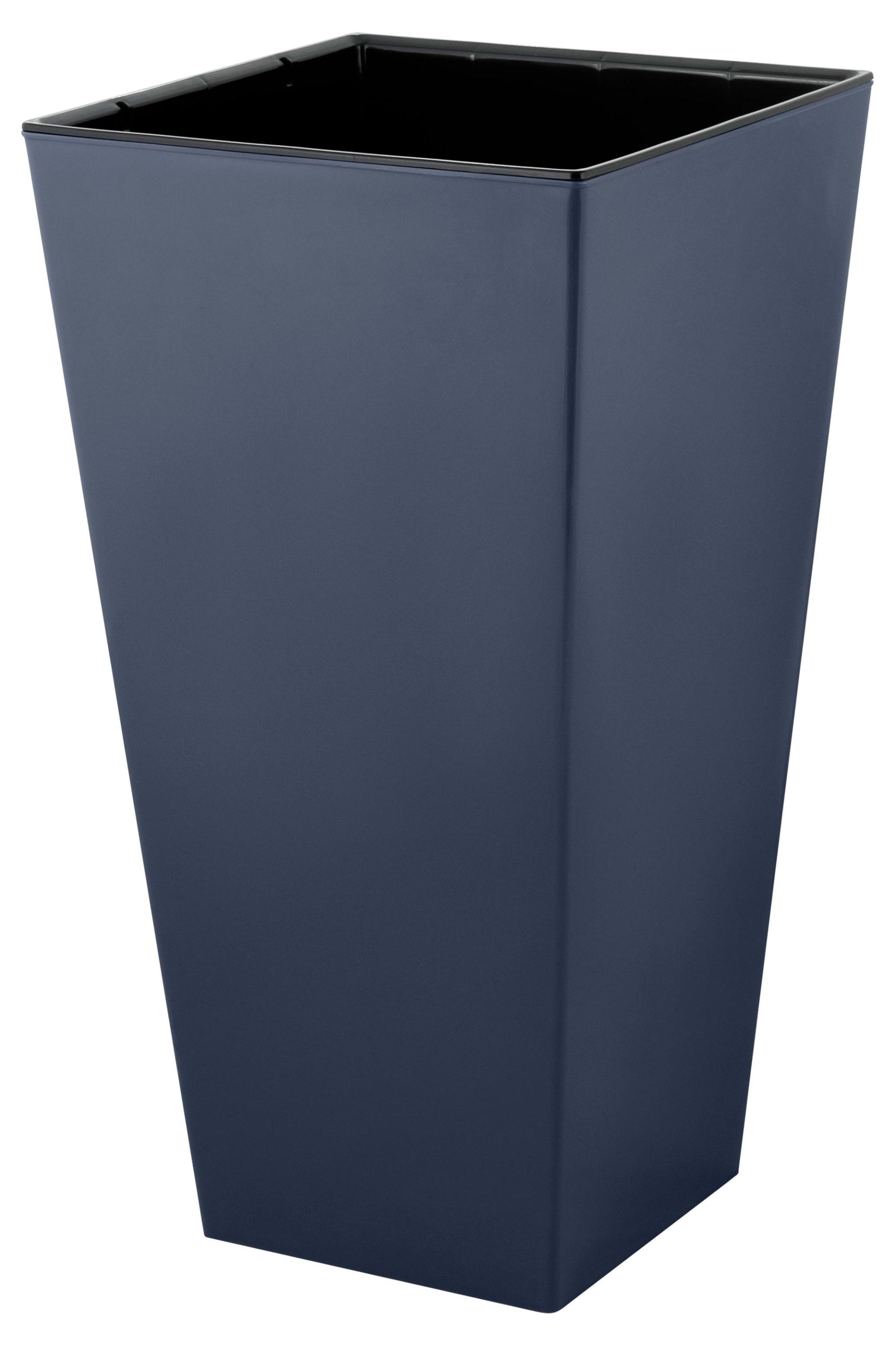 

Горшок для цветов InGreen London Cube с дренажной вставкой вулканический серый, d 25 х h 47 см