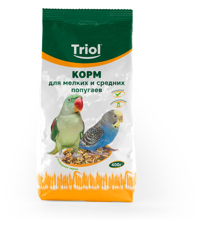 

Корм для мелких с средних попугаев Triol, 400 г