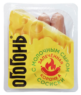 

Сосиски Владимирский стандарт запеченная корочка с молочным сыром, 400 г