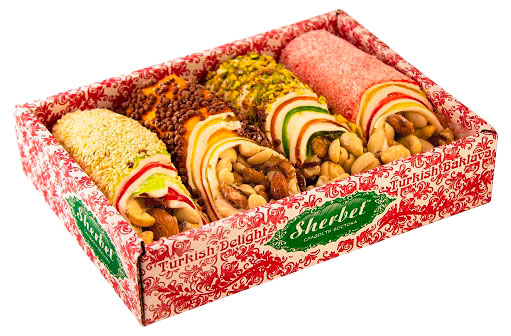 Изображение товара Рахат-лукум Sherbet с орехами и фруктами, премиум, 700 г