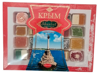 Изображение товара Рахат-лукум Sherbet ассорти Крымский подарок полуостров Крым, 350 г