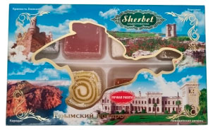 Изображение товара Рахат-лукум Sherbet ассорти Крымский подарок 130 г с натуральными вкусами