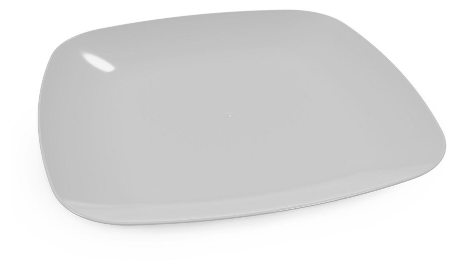 

Тарелка плоская АЛЬТЕРНАТИВА Квадро пластиковая серая, 22х22 см