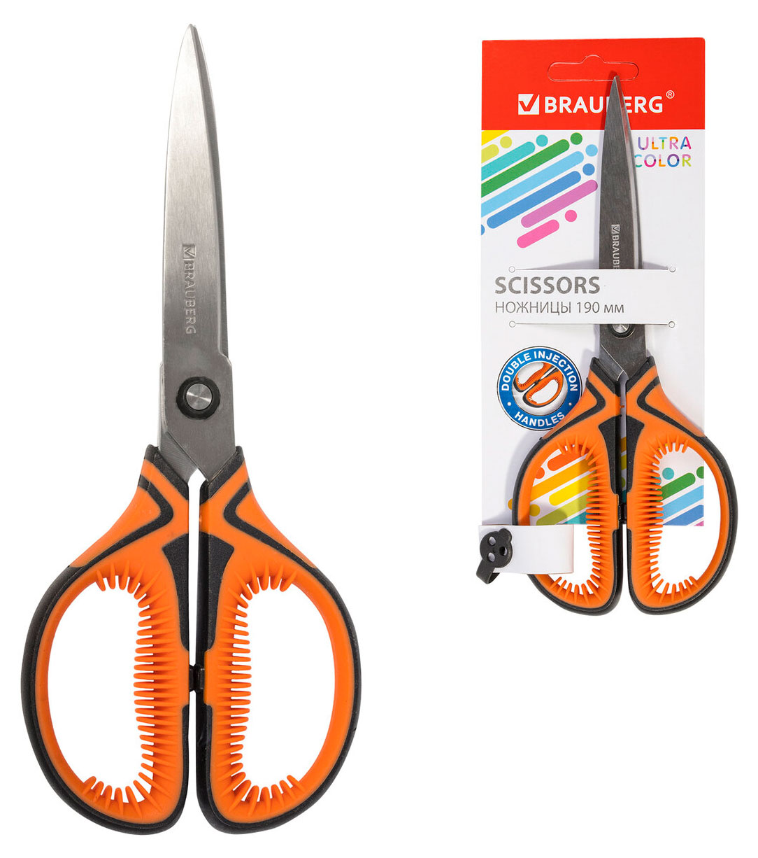 

Ножницы BRAUBERG Ultra Color, 19 см в ассортименте