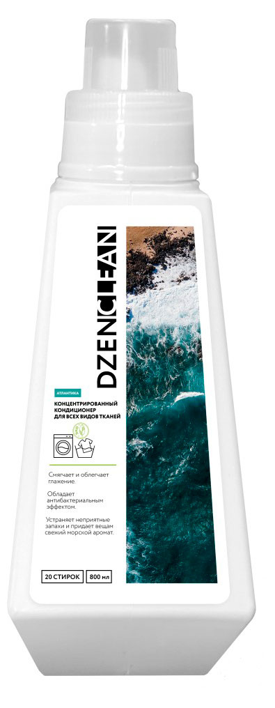 

Кондиционер-ополаскиватель для белья концентрированный DzenClean Атлантика для всех видов тканей, 920 мл