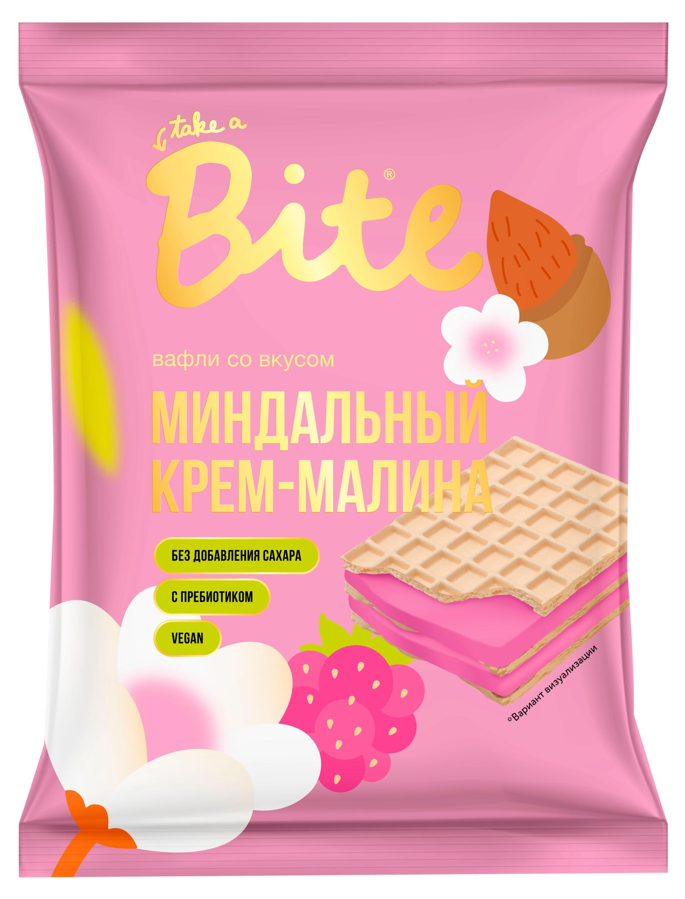 

Вафли Take a Bite без Малина миндальный крем сахара, 30 г