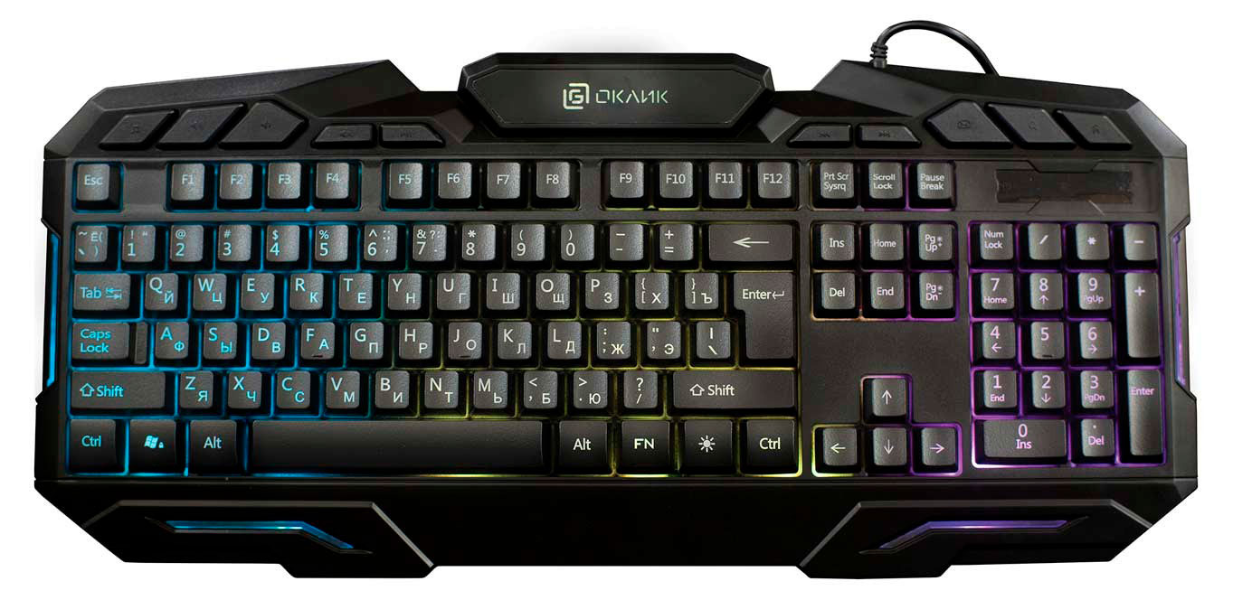 

Клавиатура Оклик 700G Dynasty черный USB Multimedia for gamer LED