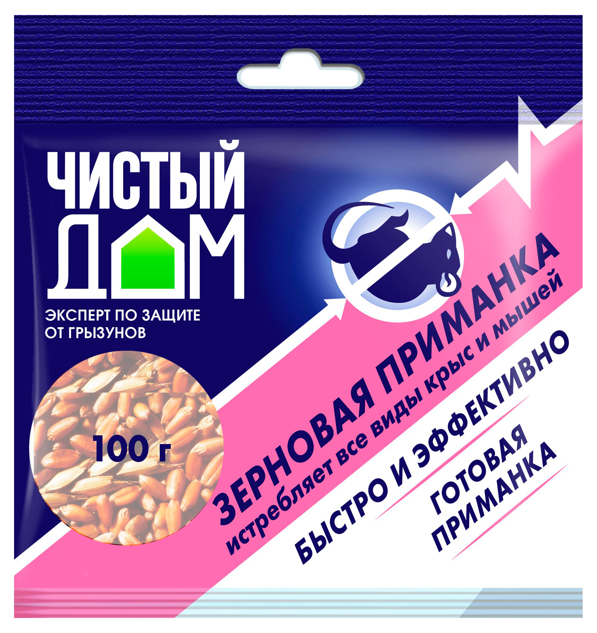 

Приманка зерновая от крыс и мышей Чистый Дом, 100 г