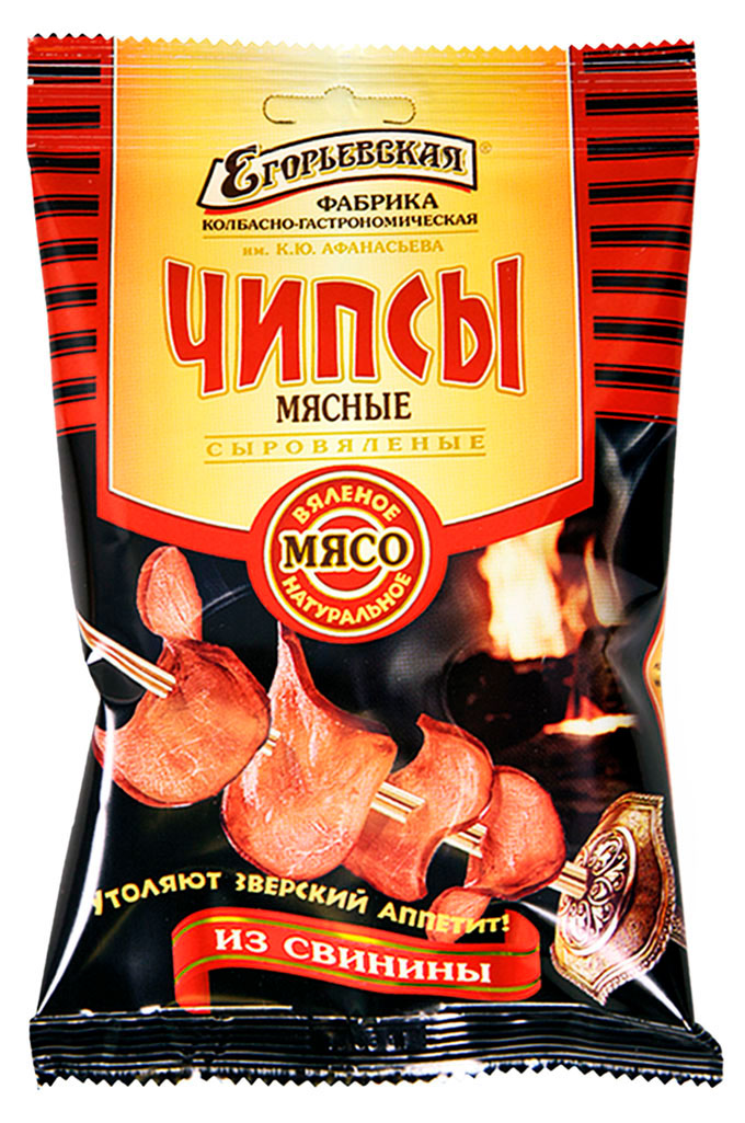Изображение товара Чипсы мясные сыровяленые «ЕКГФ» из свинины, 30 г