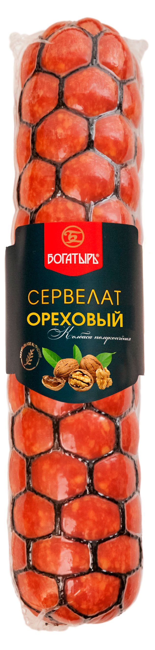 

Колбаса сырокопченая Богатырь Сервелат Ореховый, 400 г