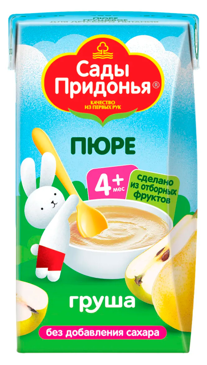 

Пюре Сады Придонья груша с 4 мес., 125 г