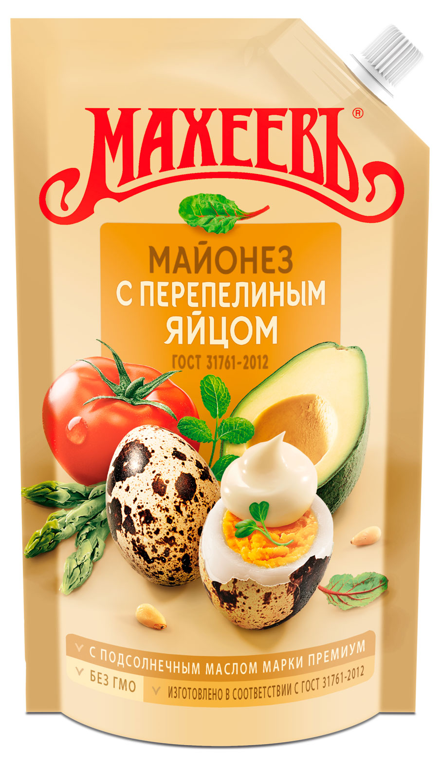 

Майонез Махеевъ с перепелиным яйцом 67%, 380 г
