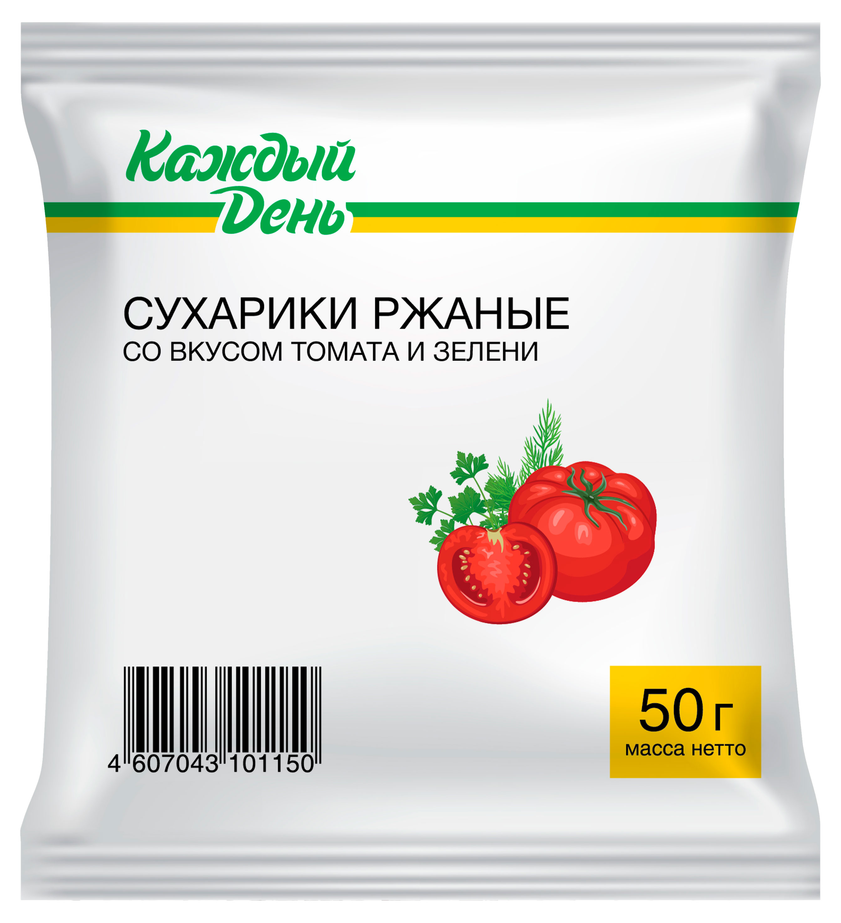 

Сухарики Каждый День томат и зелень, 50 г