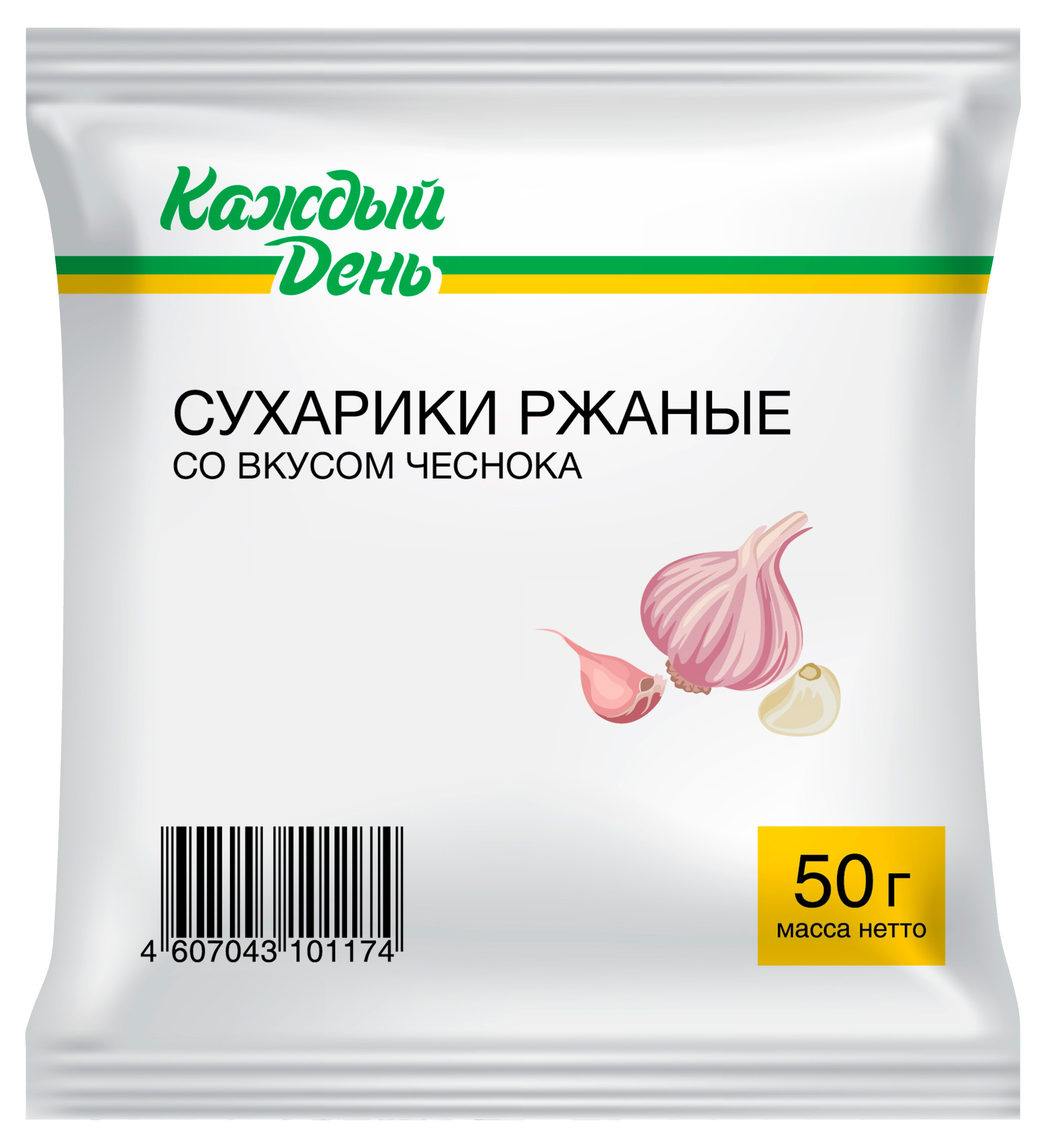 

Сухарики Каждый День чеснок, 50 г