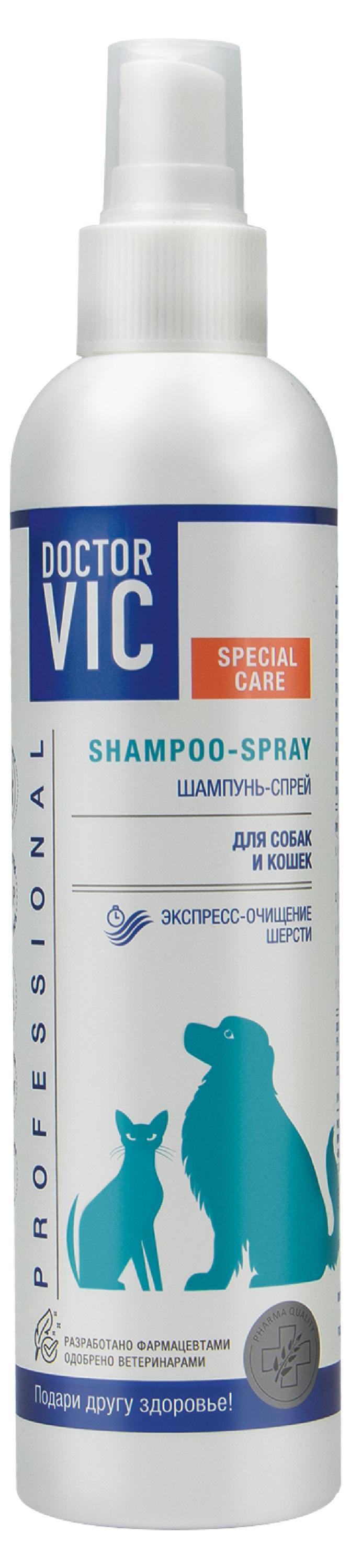 

Шампунь-спрей для собак и кошек Doctor VIC, 250 мл