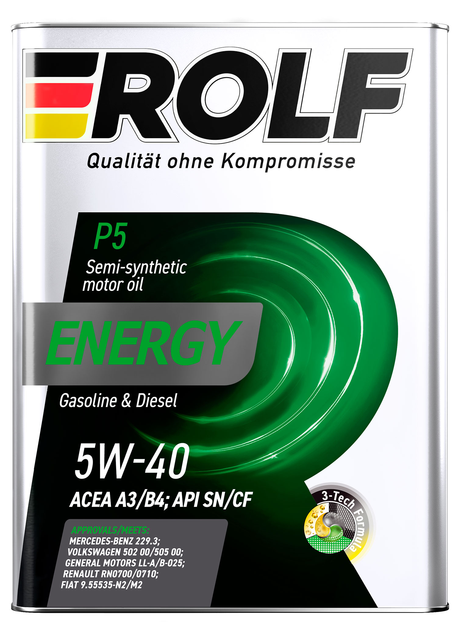 

Масло моторное Rolf Energy 5W-40 A3/B4 SN/CF полусинтетическое, 1 л