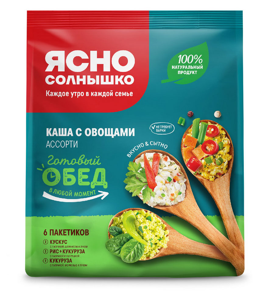 Изображение товара Каша с овощами «Ясно солнышко» Ассорти, 6х40 г