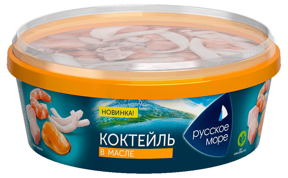 

Коктейль из морепродуктов Русское море в масле, 300 г