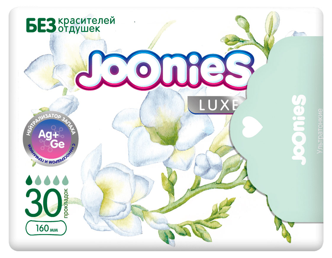 

Прокладки ежедневые Joonies Luxe, 30 шт