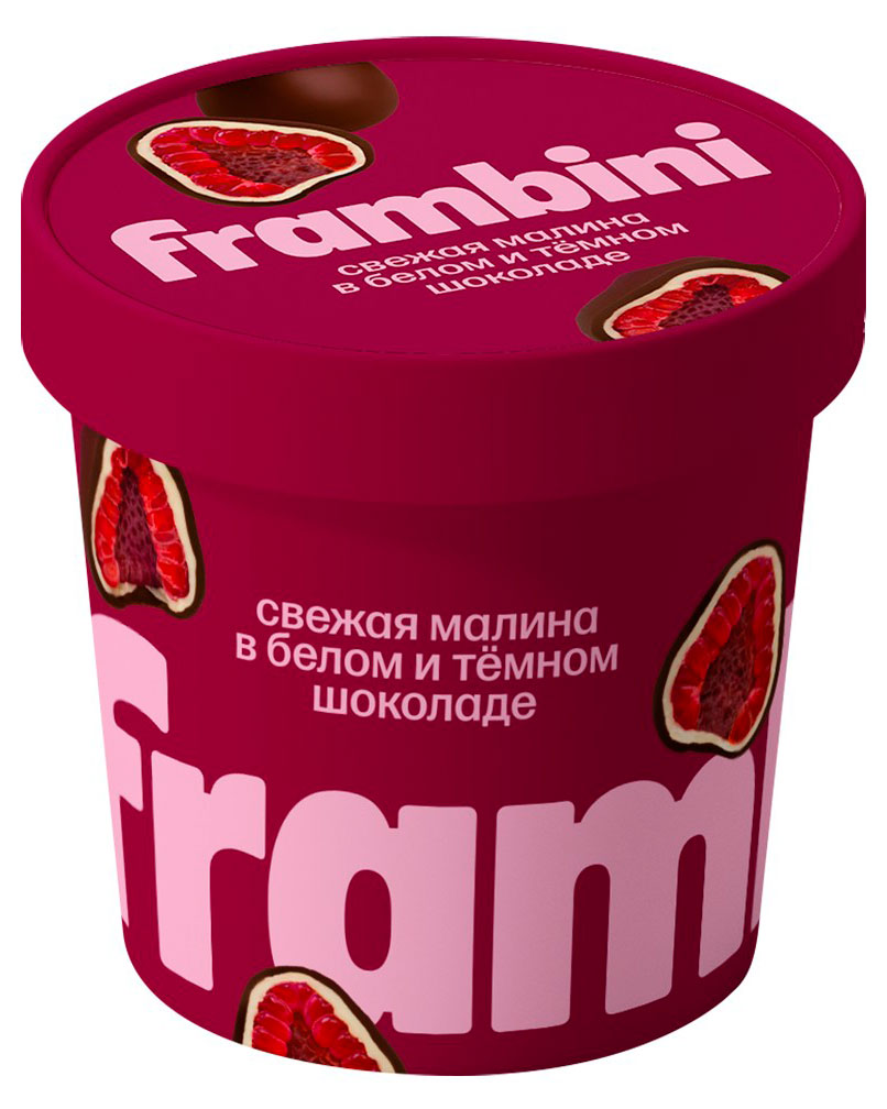 

Малина в белом и темном шоколаде Frambini замороженная, 130 г