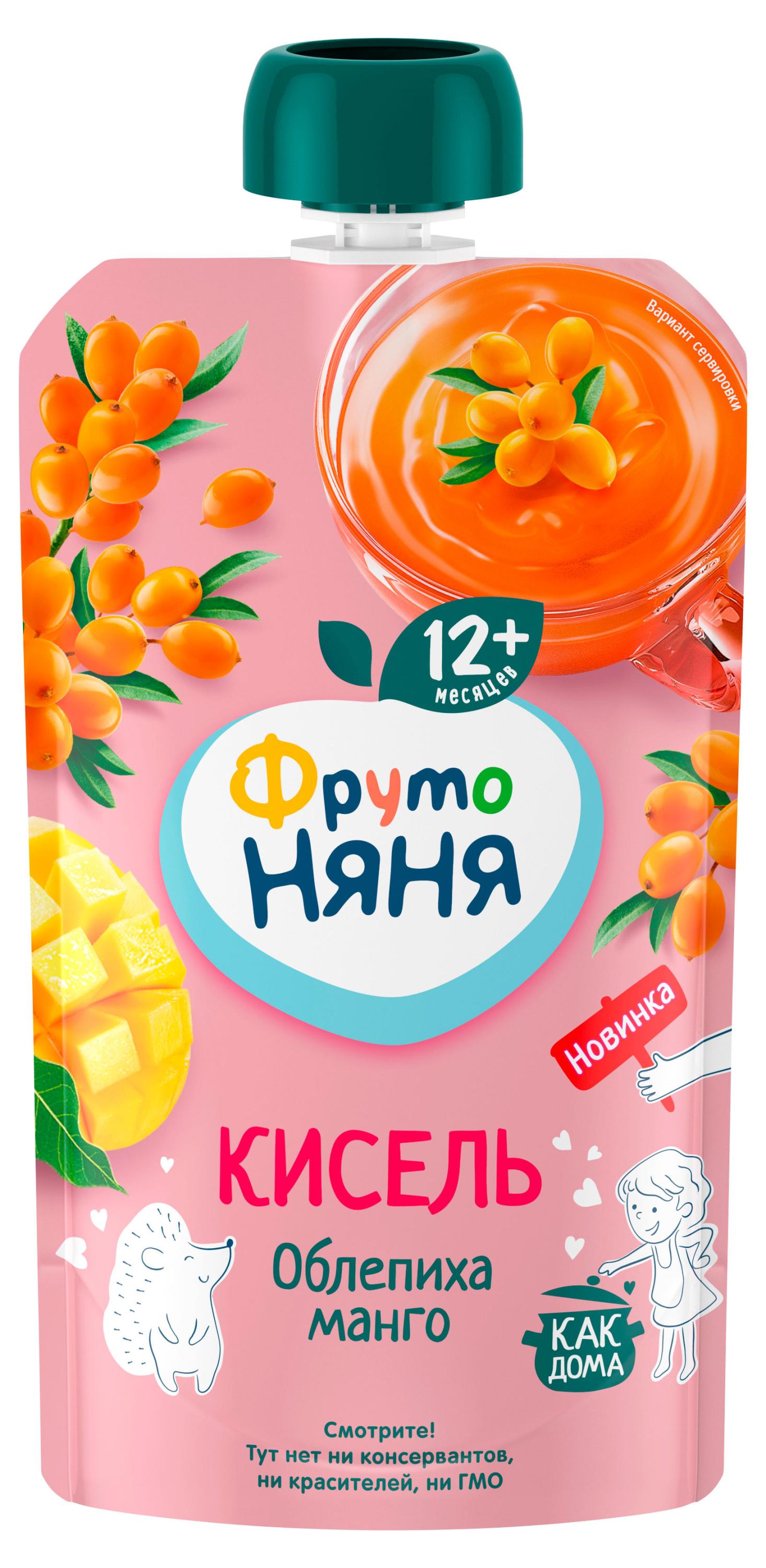 

Кисель ФрутоНяня облепихи манго с 12 мес., 130 г