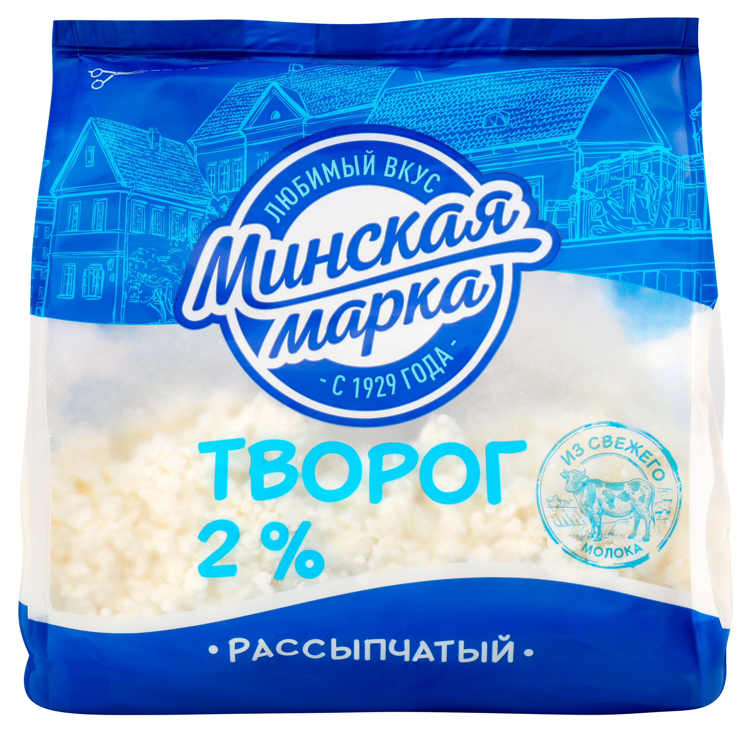 

Творог рассыпчатый Минская марка 2% БЗМЖ, 350 г