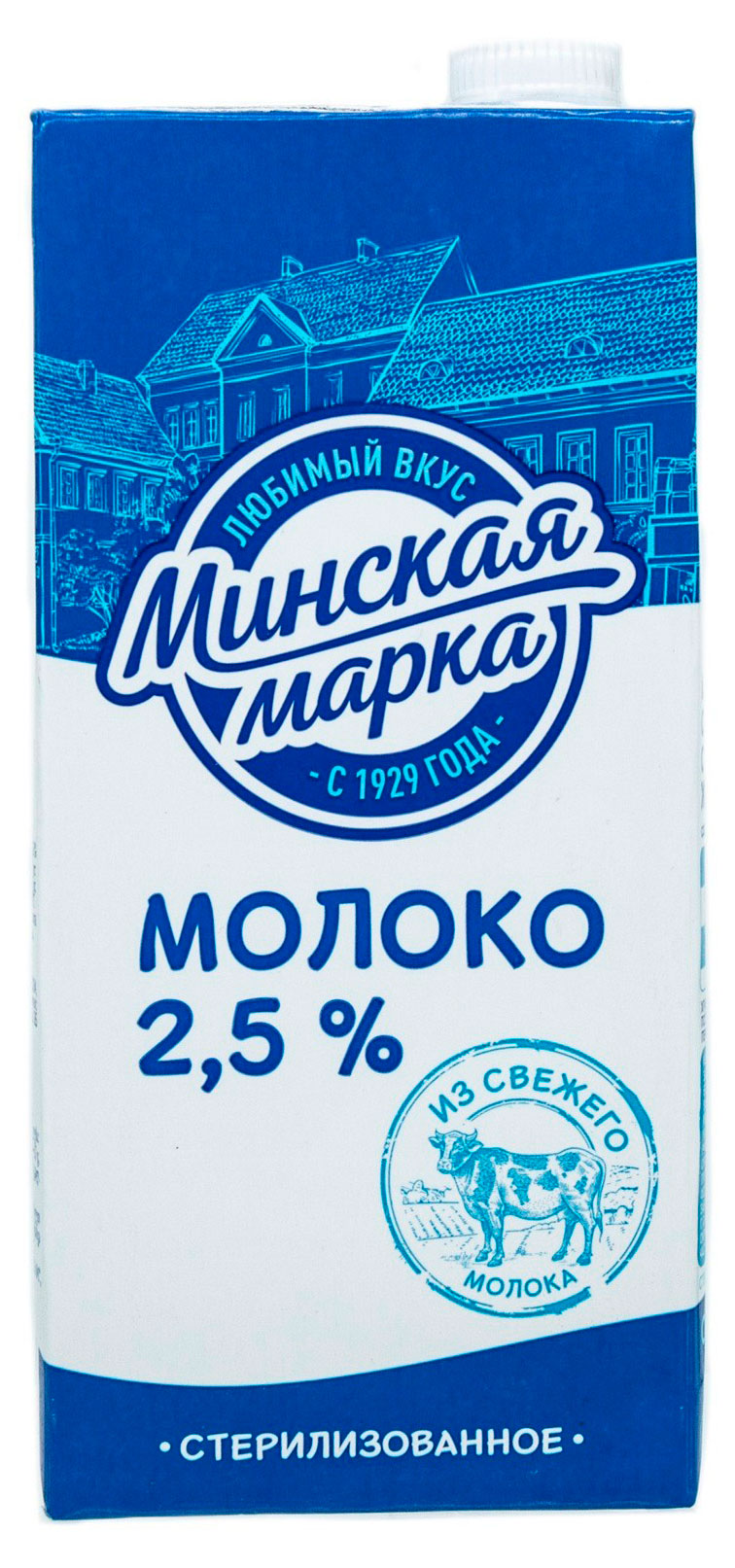 

Молоко питьевое Минская марка стерилизованное 2,5% БЗМЖ, 1 л