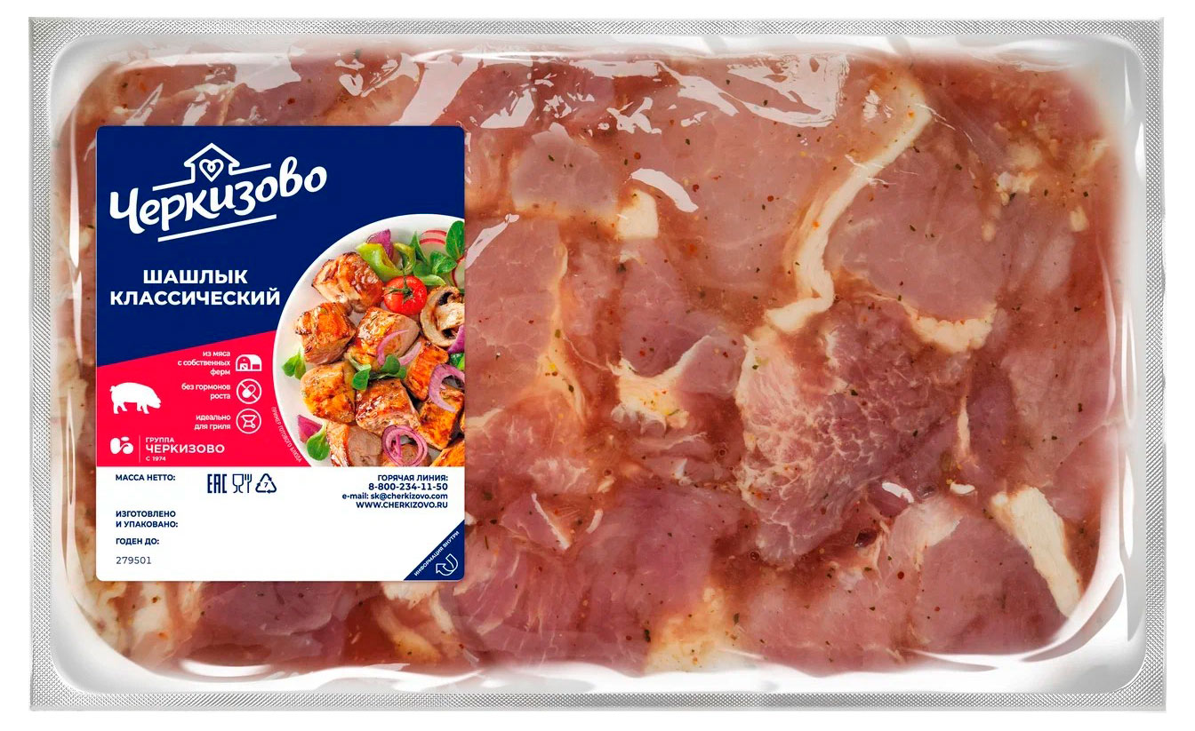 

Шашлык из свинины Черкизово Классический охлажденный, ~ 2 кг