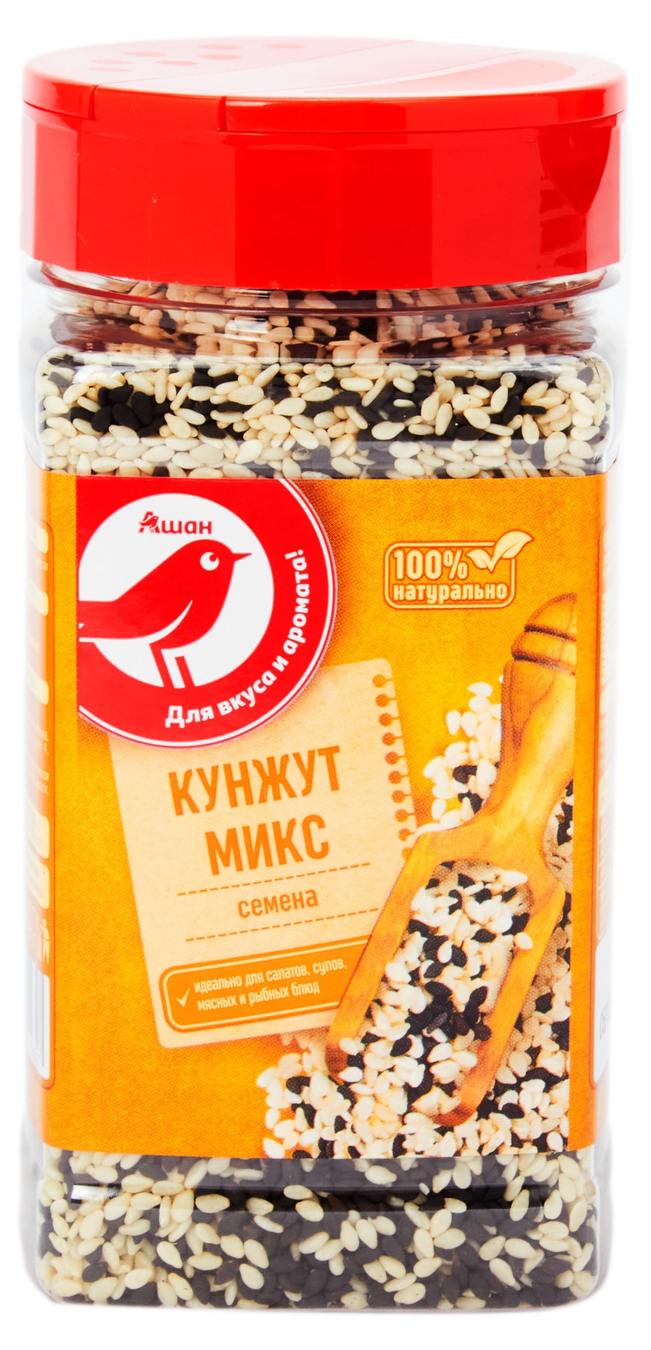 Изображение товара Кунжут АШАН Красная птица Микс семена, 230 г