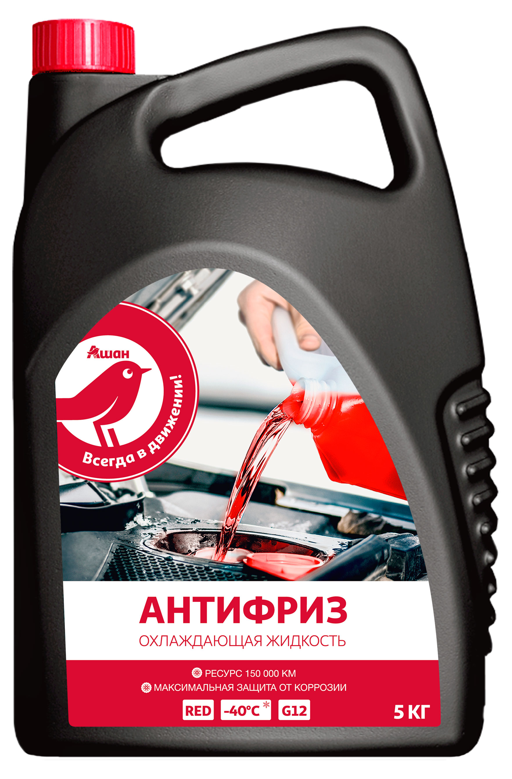 

Антифриз АШАН Красная птица красный, 5 кг