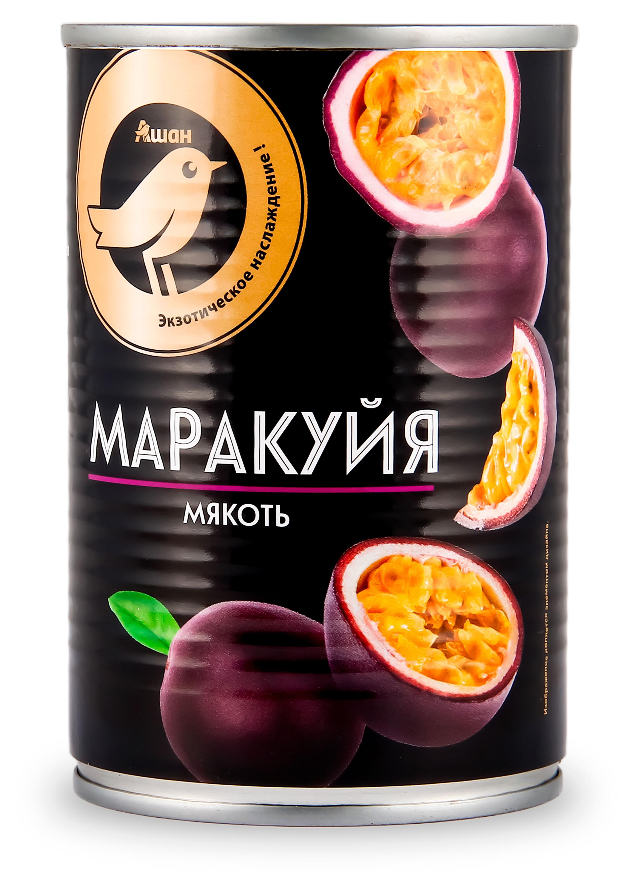 

Маракуйя мякоть АШАН Золотая птица консервированная, 425 г