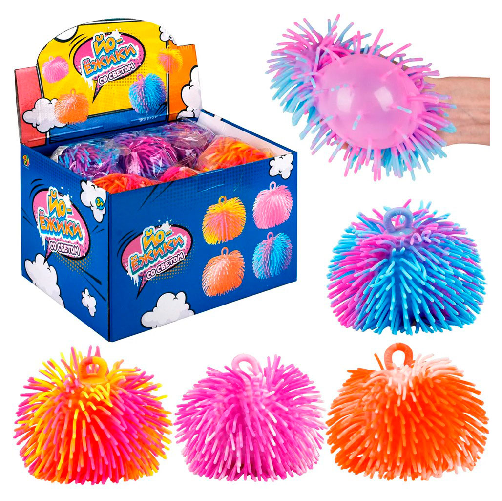 

Игрушка-антистресс 1TOY Шар Йо-Ёжики со светом, 15 см в ассортименте