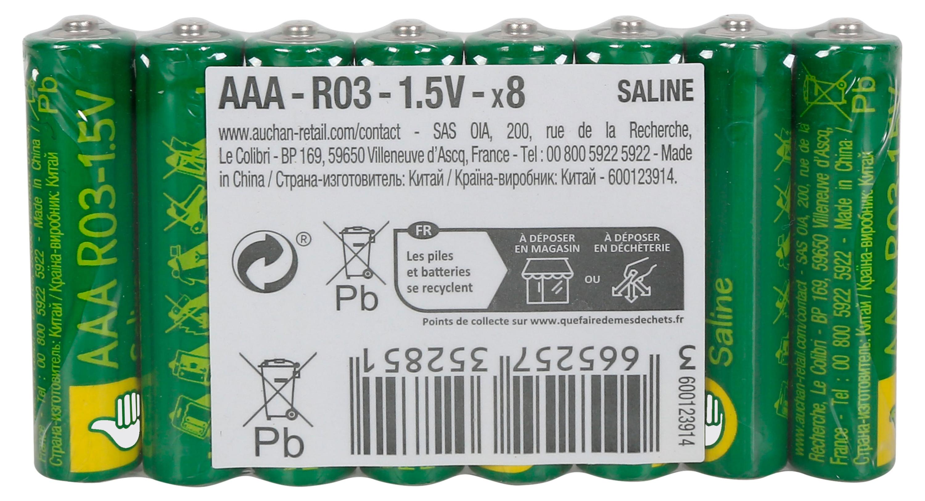 

Батарейка солевая Pouce AAA, 8 шт