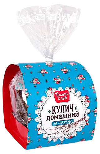 

Кулич пасхальный ТоминХлеб Кекс Домашний на твороге, 550 г