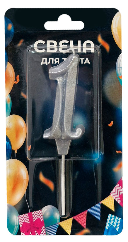 

Свеча для торта Театр серебро 1, 5х7 см