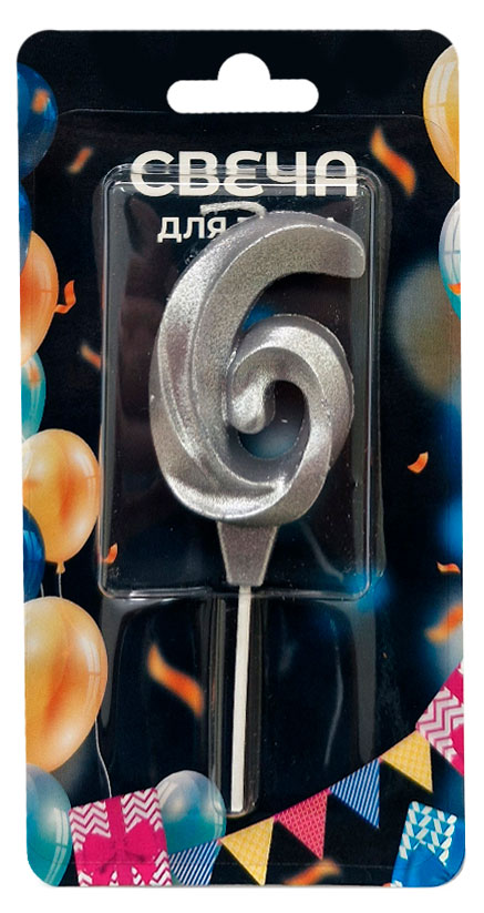 

Свеча для торта Театр серебро 6, 5х7 см
