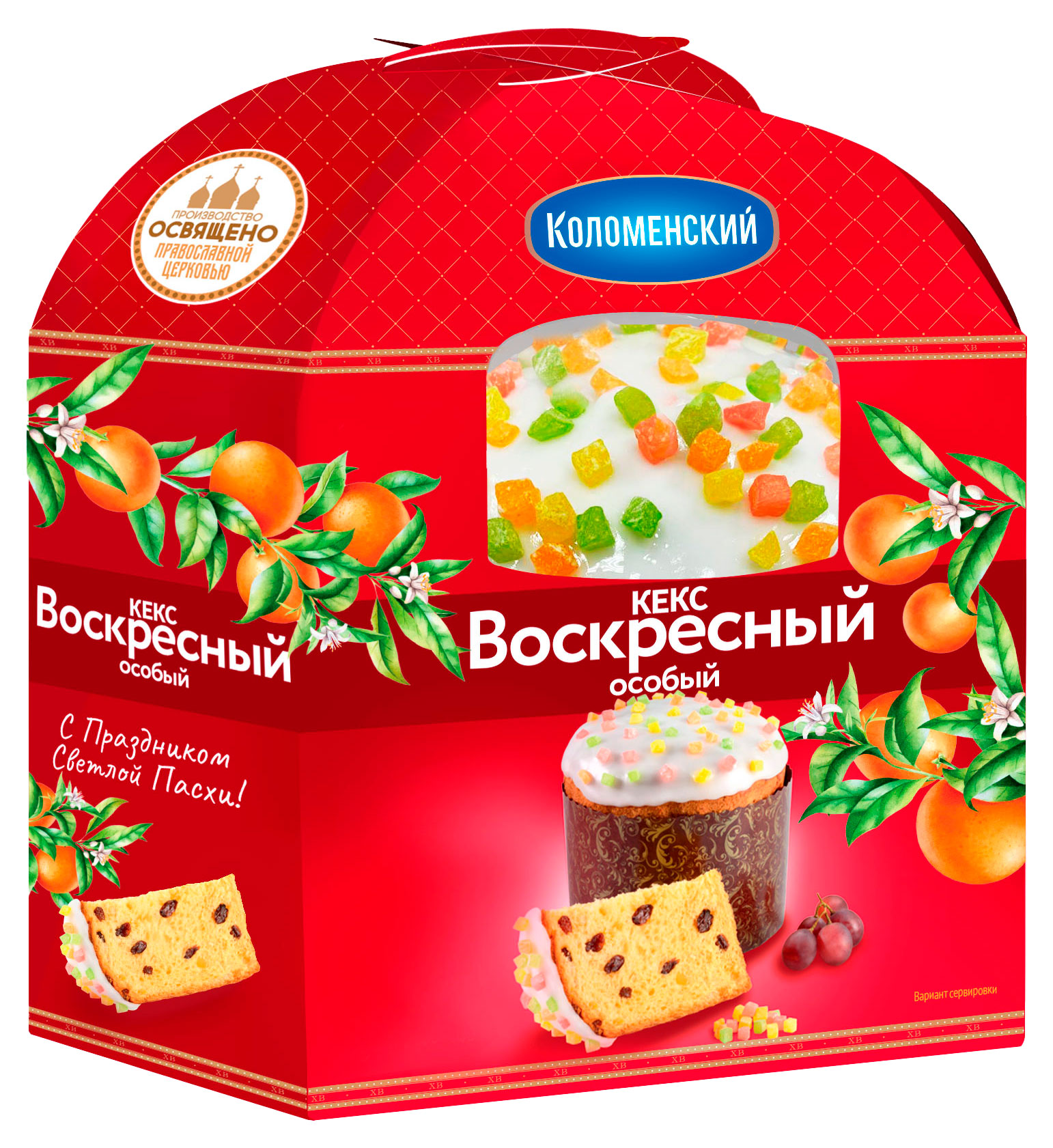 

Кулич пасхальный Коломенское Кекс Воскресный, 430 г