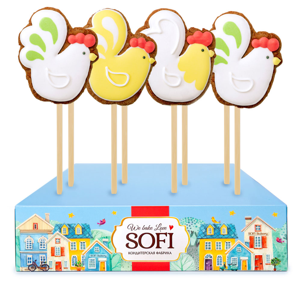 

Пряник имбирный Пекарня Sofi Птичка на палочке, 50 г