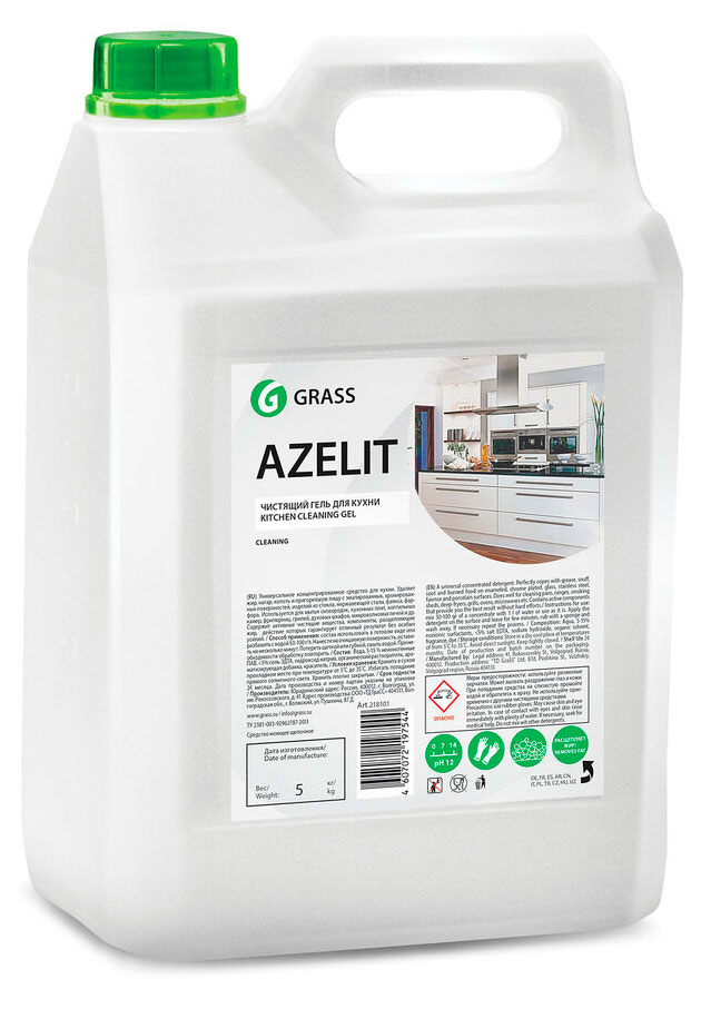 

Гель чистящий для кухни Grass Azelit антижир, 5 л